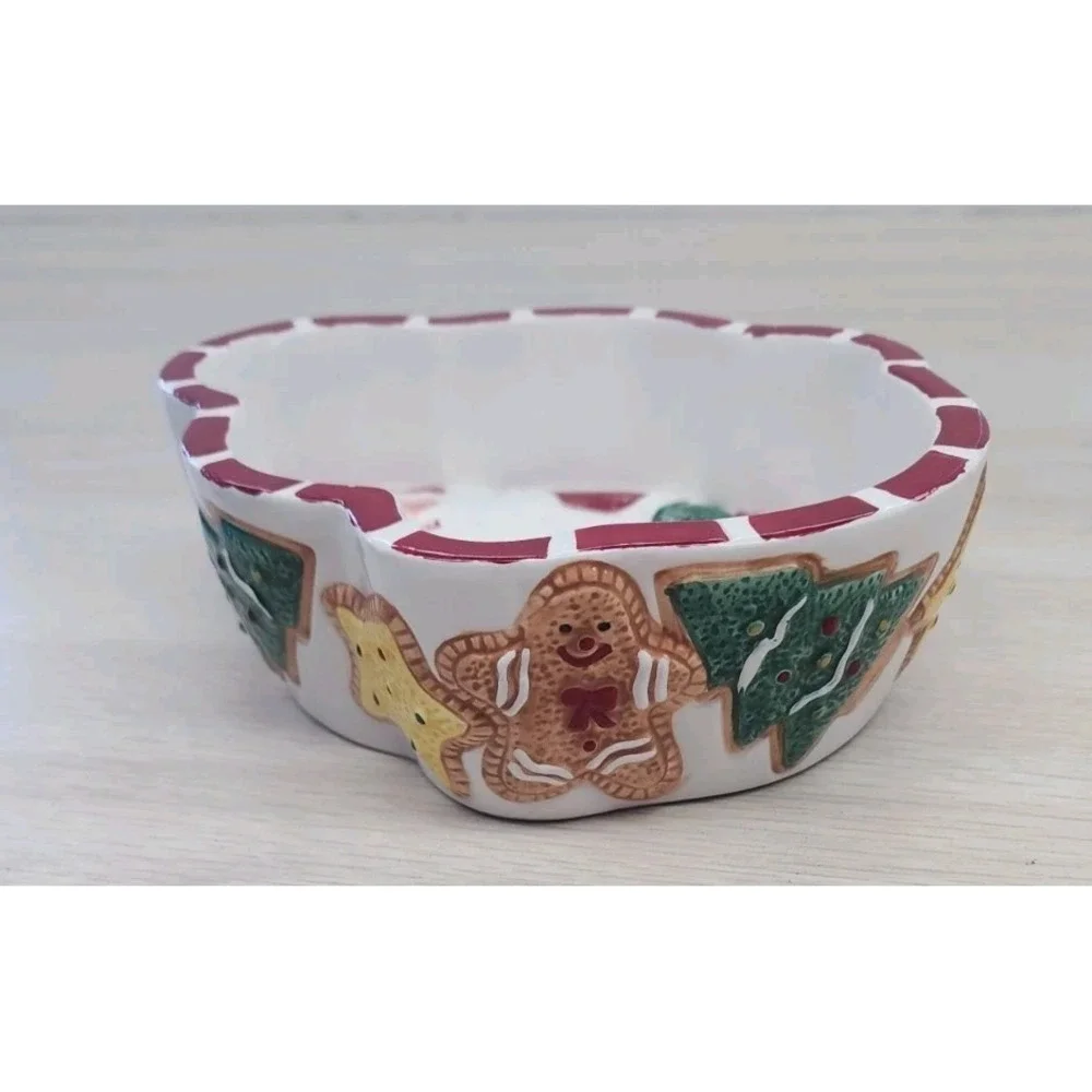 St. Nicholas Square 1998 Santa Claus Christmas Candy‎ Nut Trinket Jewerly Dish